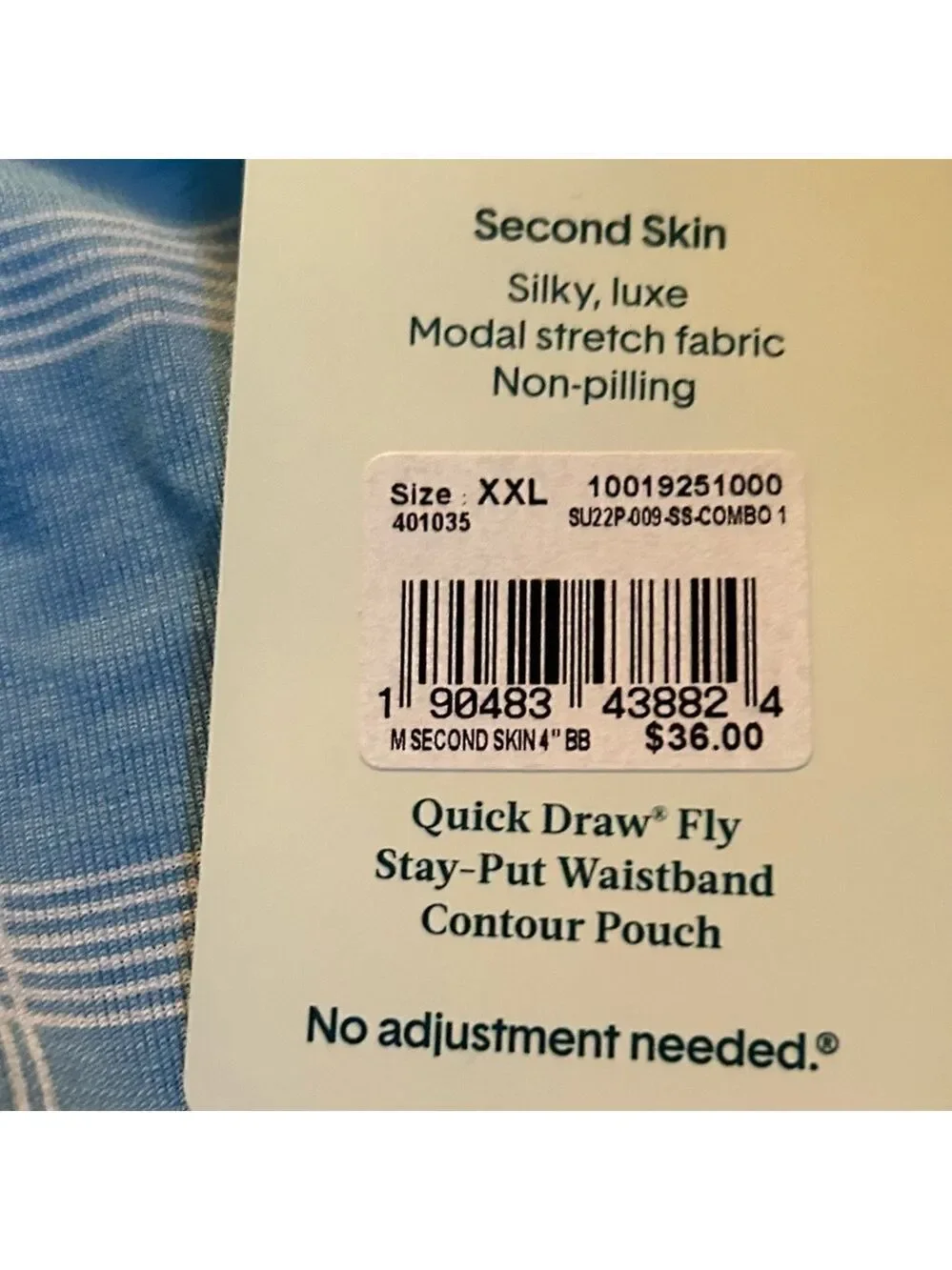 Tommy John Second Skin Boxer Briefs Blue White XXL NWT